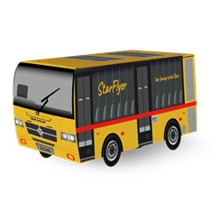 Standard Airline Style Bus Gift Box | Personalize with Your Logo and Name-Yellow